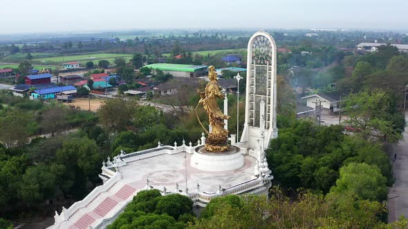 Wat Si Mahapho Temple and Buddha Statue in Nakhon Pathom Thailand