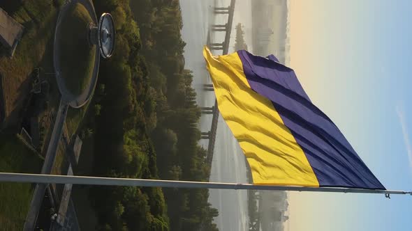 Vertical Video National Flag of Ukraine