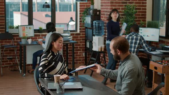 Recruiter and Candidate Greeting at Job Interview Meeting