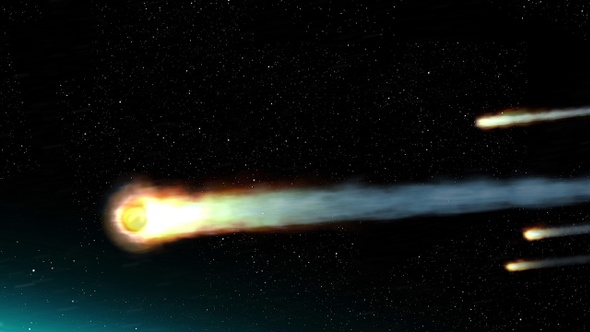 Asteroid Burns in atmosphere Earth (3 Pack)