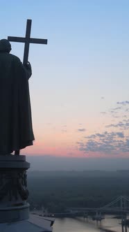 Monument To Vladimir the Great at Dawn in the Morning