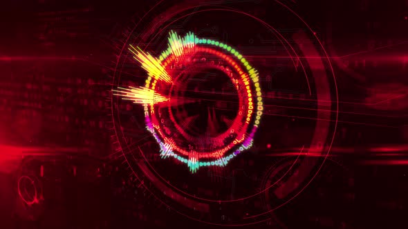 Audio spectrum music neon sign abstract