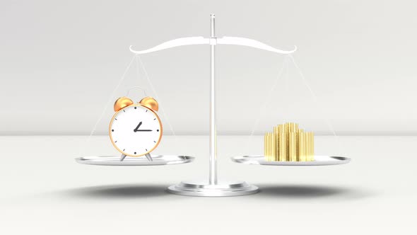 Balance Watch Gold Money Concept Finance Business Investment Success