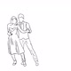 Hand Drawn Dancing Couple on Transparent Background - VideoHive Item for Sale