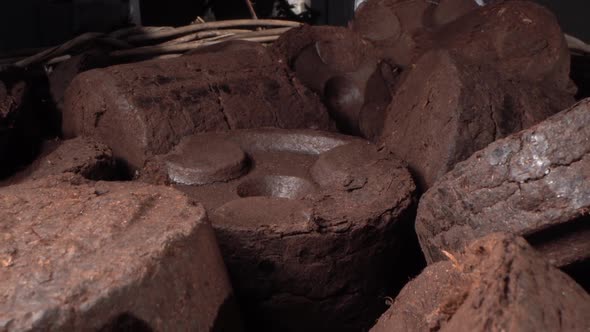 Peat Fuel Briquettes Used As Fuel for Heating Stations Boiler Rooms and Thermoelectric Plants