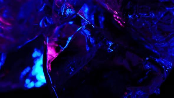 Ice Cubes with Blue and Pink Highlight