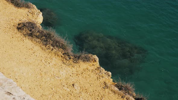 Travel Destination View on Spain Beach Blue Sea and Mountains Costa Brava Catalonia