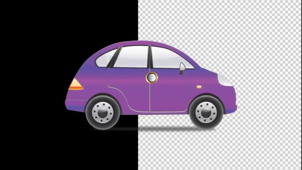 Car Taxi Purple