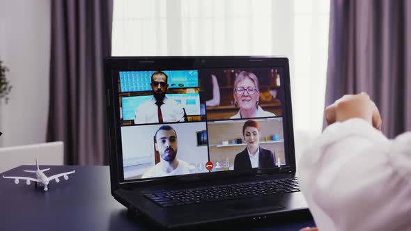 Video Conference of Business Woman