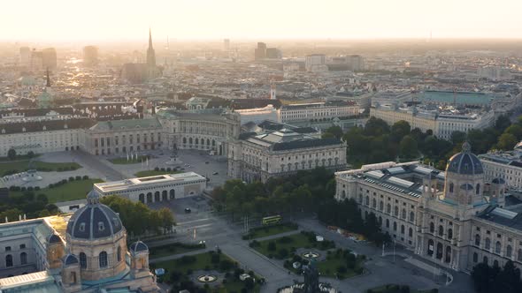 City Center of Vienna in the Early Morning