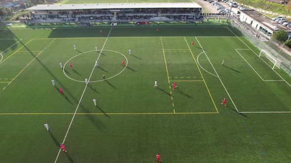 Football Players Aerial View