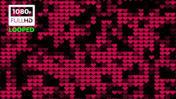 Hearts looped background