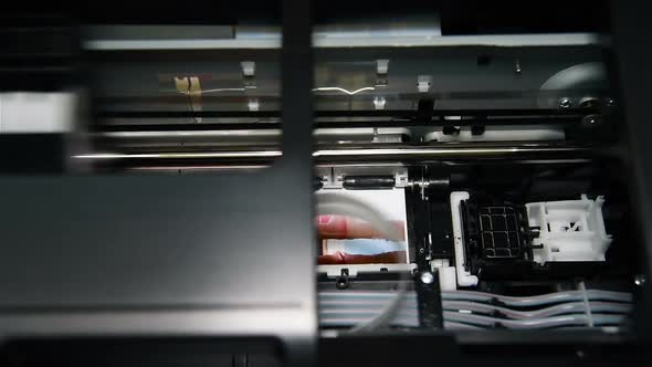 Black Printer Printing Photo