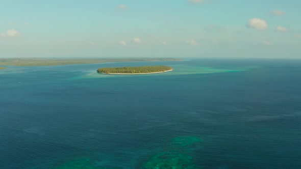 Tropical Islands with Beaches in the Blue Sea Balabac Palawan Philippines