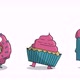 Cute sweets muffins, donuts, ice cream are dancing animated - VideoHive Item for Sale