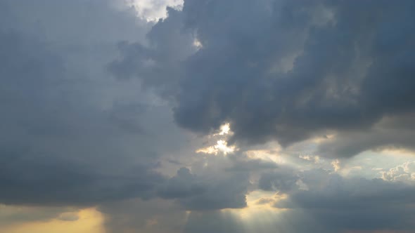 Time lapse of sunset sky. Abstract nature background. Dramatic blue