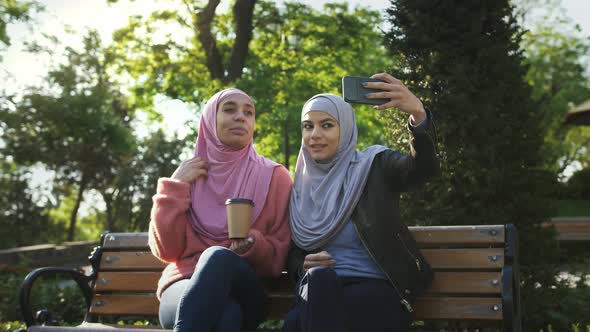 Two Muslim Ladies in Colorful Hijabs