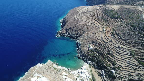 Village of Seralia at near Kastro Sifnou on the island of Sifnos in the Cyclades