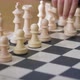 Close-up of chess pieces as children play at school - VideoHive Item for Sale
