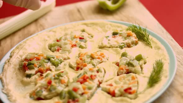 Eggs with Vegetables Into Cookie Cutters