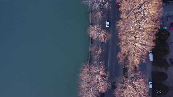 Traffic By The River In The Evening