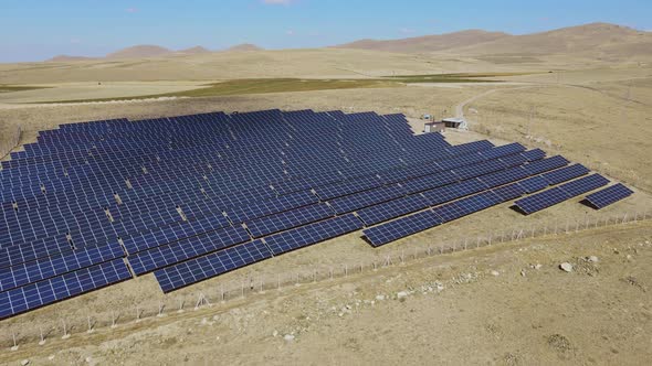 Industrial Solar Energy Farm Producing Concentrated Solar Power