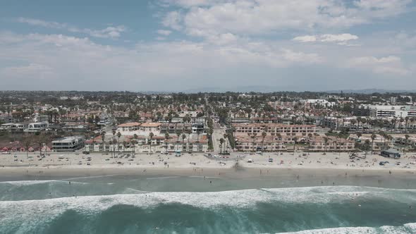 Oceanside California Panoramic Footage Beach View