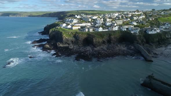 fishing village of Port Isaac, on the North Cornwall Coast, England UK