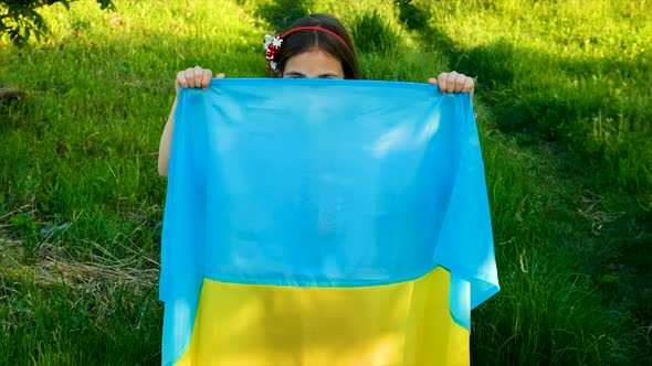 Patriot Child with Ukrainian Flag