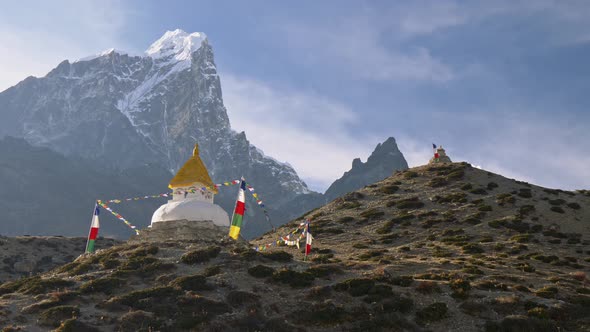 Buddhist Stupa on the Way To Everest Base Camp, Sagarmatha National Park, Nepal