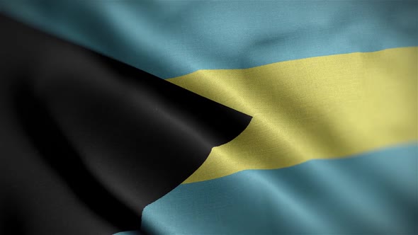 Bahamas Flag Textured Waving Close Up Background HD