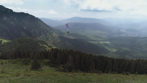 Paragliding Over The Mountains