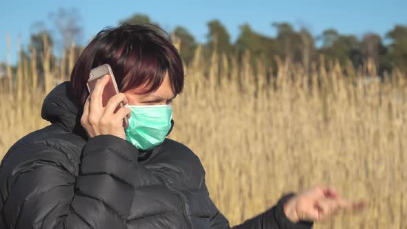 A Mad Lady While Talking on Her Phone in Finland