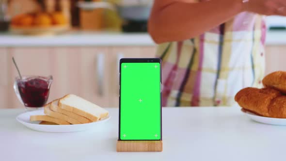 Close Up of Phone with Green Screen