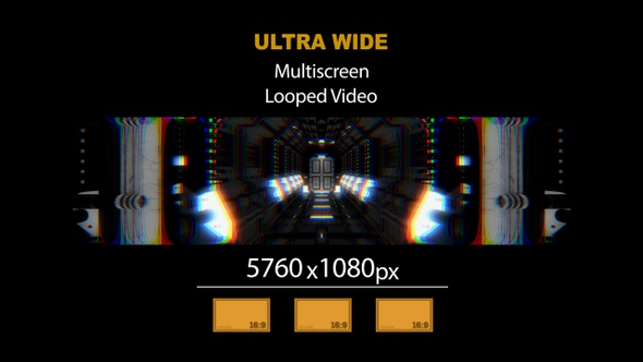 UltraWide HD Sci Fi Light Hall 01