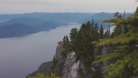 View of Canadian Mountain Landscape