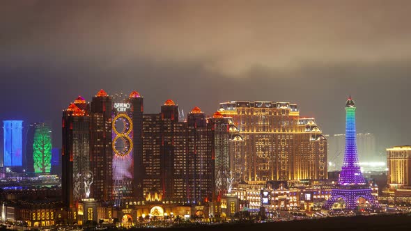 Macau Cotai Aerial Cityscape