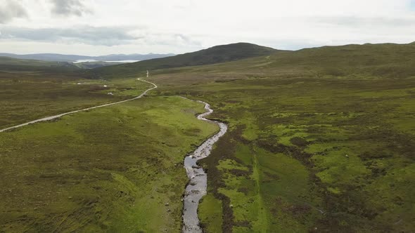 Scotland nature landscape by drone