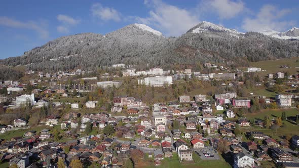 Leysin a Municipality of Switzerland Aerial View