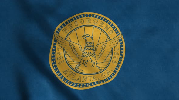 Flag of Atlanta City Georgia United States of America