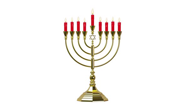 Hebrew Menorah of Hanukkah