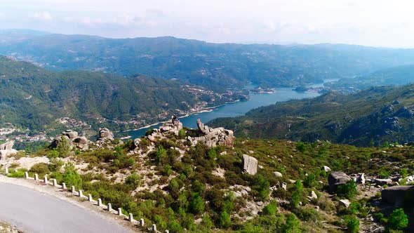 Beautiful Mountain Lake and Landscape Portugal