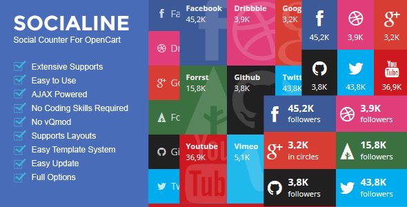 Social - Social Counter dla OpenCart