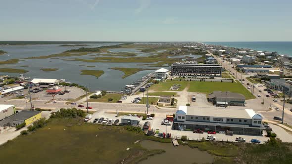 Aerial Video Waters Bay In Surf City Nc Usa