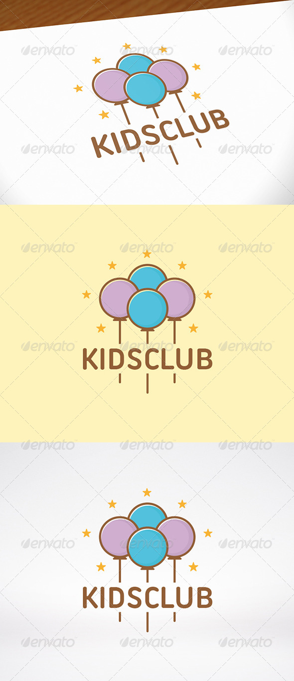 Kids Party Logo Template