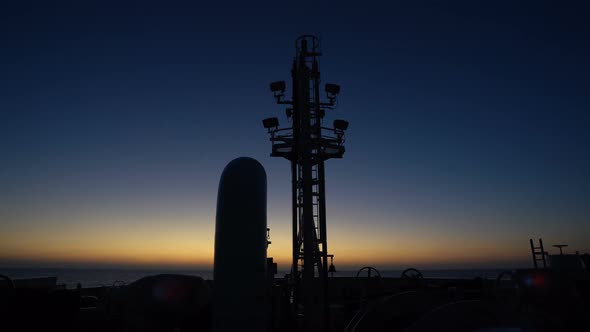 Mast on Bow of Ship