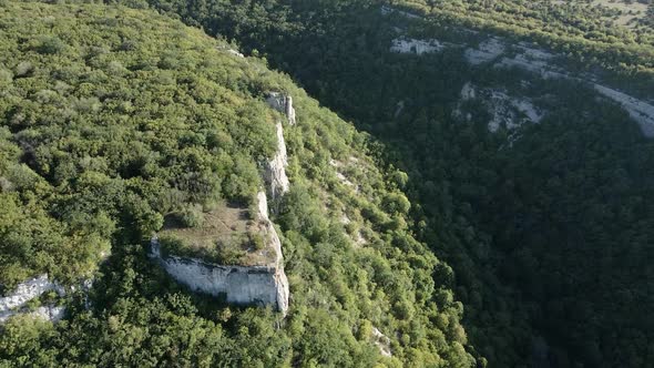 Canyon with Forest on a Mountain in Bakhchisarai in the Crimea