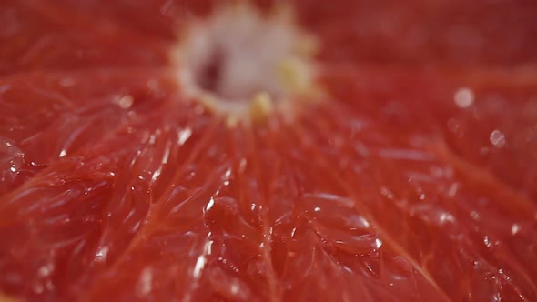 Cut Grapefruits With Sparkling Dew, Healthy Nutrition, Organic Food, Closeup