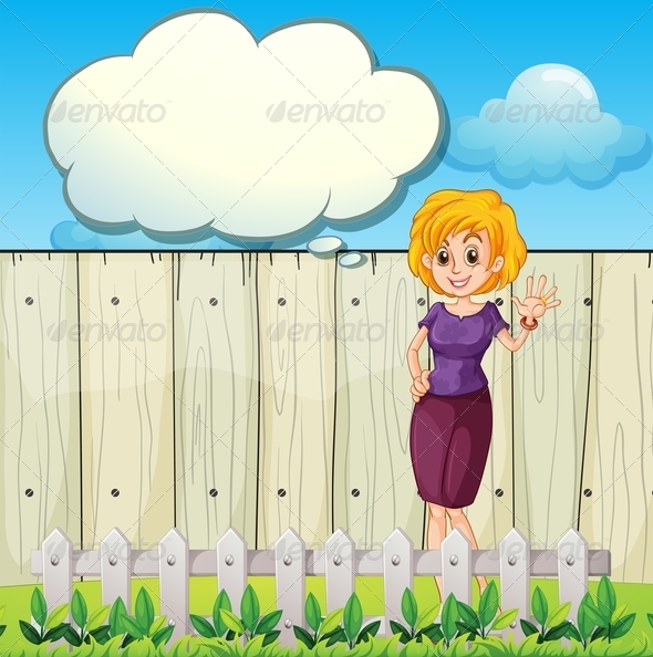 Mother Standing Near a Wooden Fence