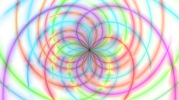 Colorful Glowing Neon Swirl Motion Background